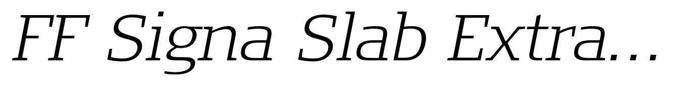 FF Signa Slab Extra Light Italic